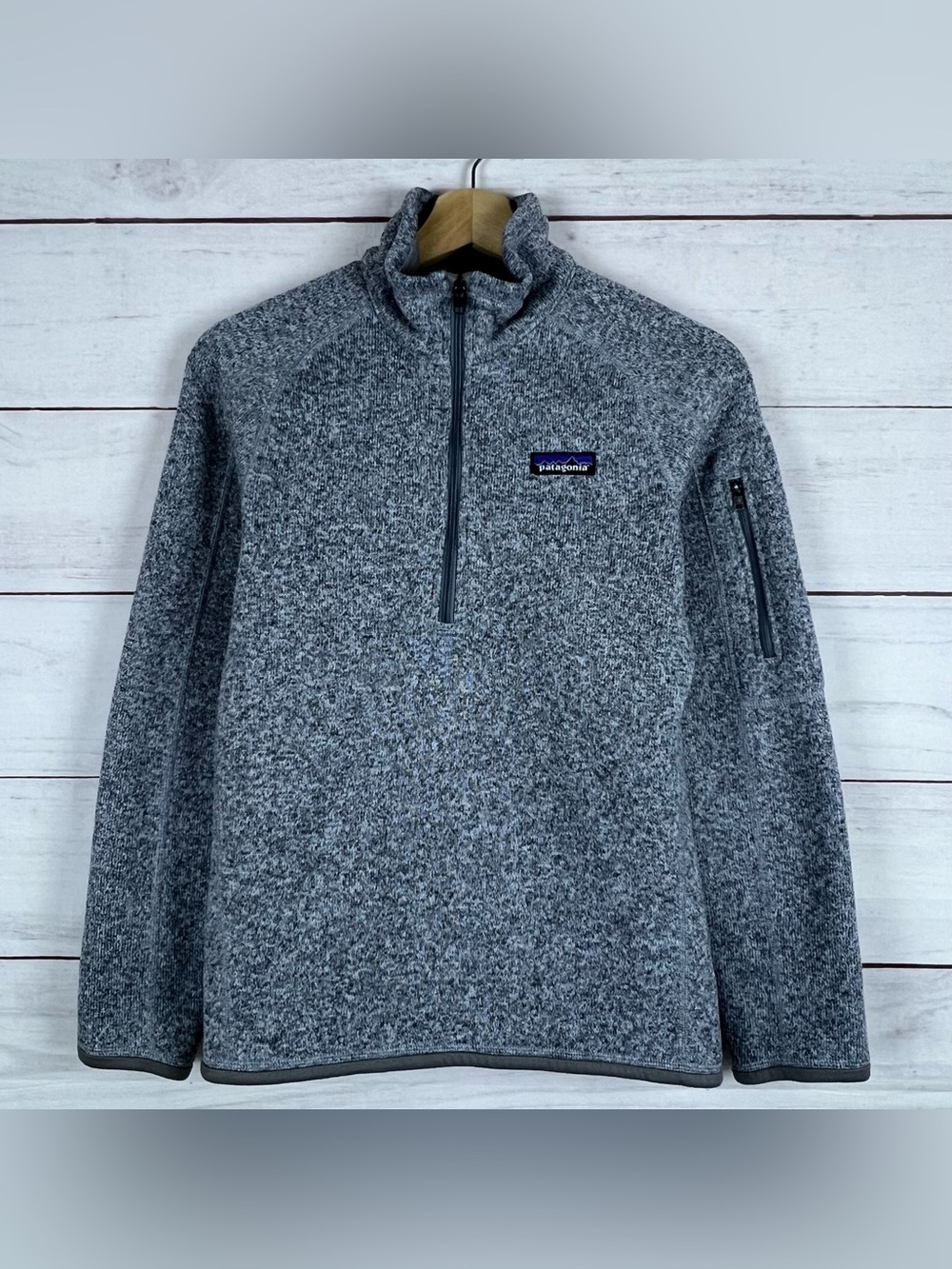 Patagonia Women's Better Sweater 1/4 Zip Fleece Size Small Heather Gray